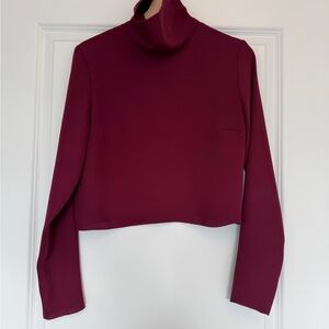 Babaton Deep Red Long Sleeve Top